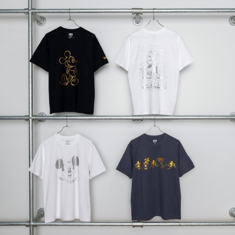 Camiseta Uniqlo Mickey Shines UT Short-Sleeve Mujer Negras | 8410362