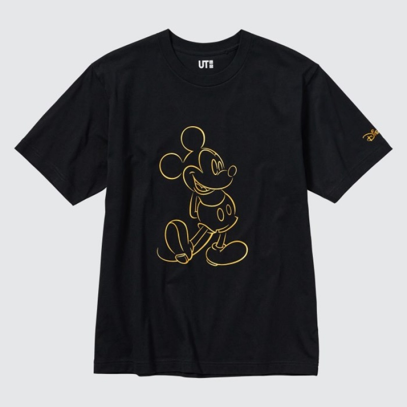 Camiseta Uniqlo Mickey Shines UT Short-Sleeve Mujer Negras | 8410362