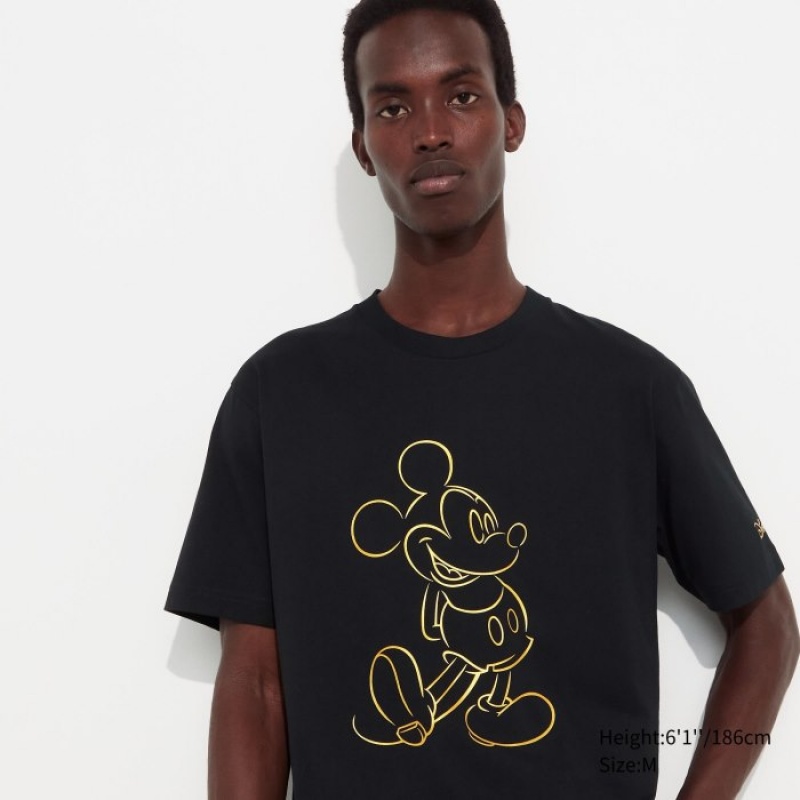 Camiseta Uniqlo Mickey Shines UT Short-Sleeve Mujer Negras | 8410362