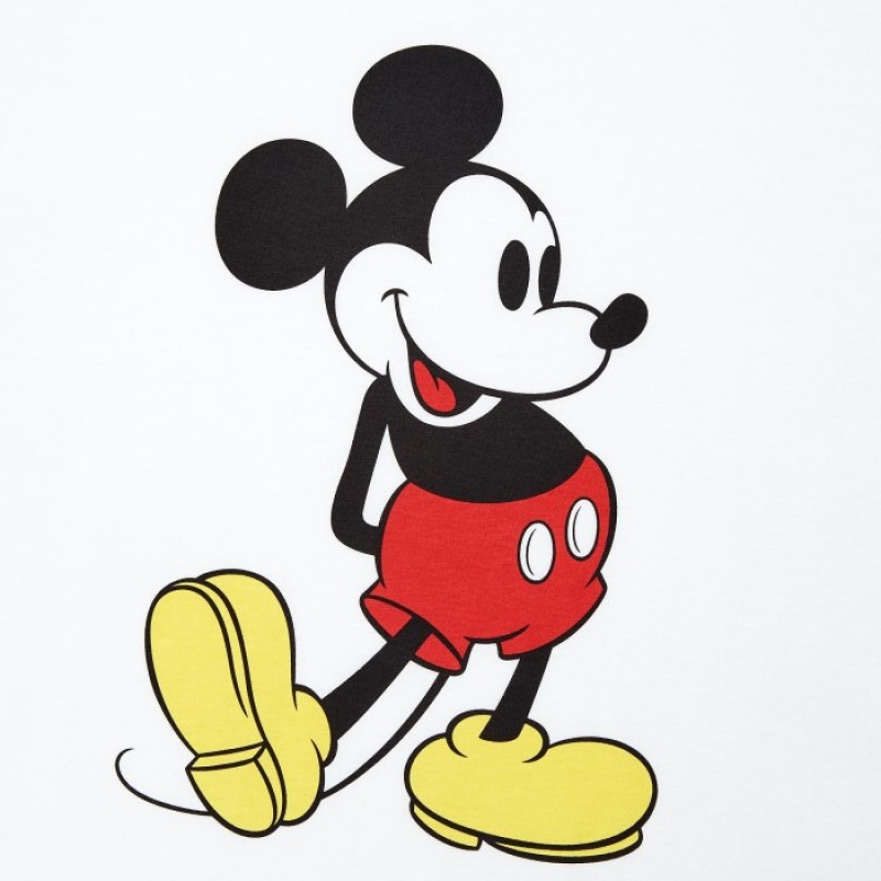 Camiseta Uniqlo Mickey Stands UT Short-Sleeve Mujer Blancas | 1072395