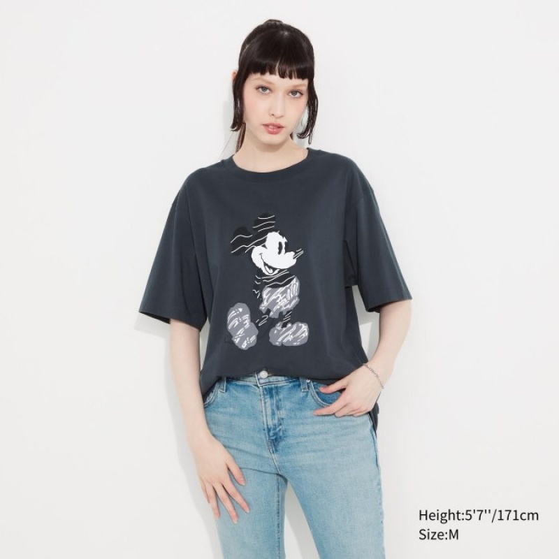 Camiseta Uniqlo Mickey Stands UT Short-Sleeve Mujer Gris | 9584498