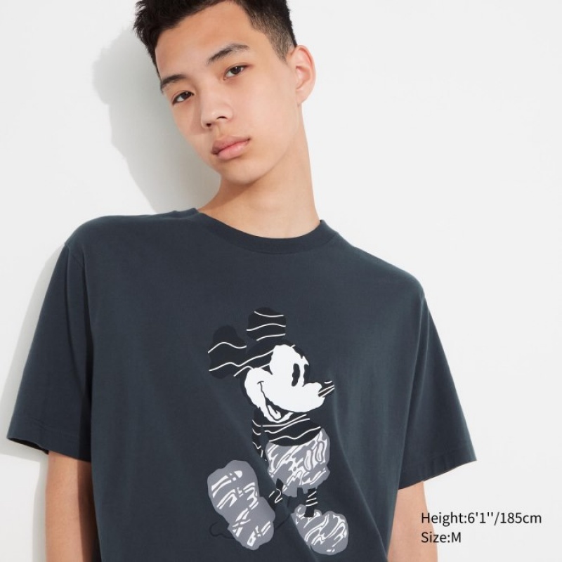 Camiseta Uniqlo Mickey Stands UT Short-Sleeve Mujer Gris | 9584498
