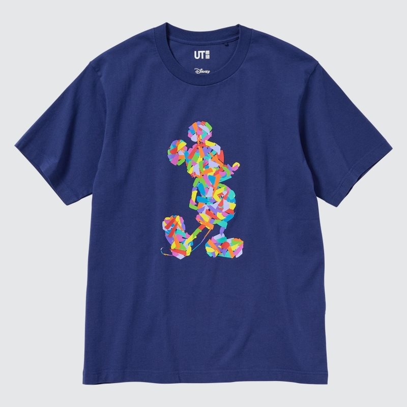 Camiseta Uniqlo Mickey Stands Ut Short-sleeve Graphic Hombre Azules | 3520180