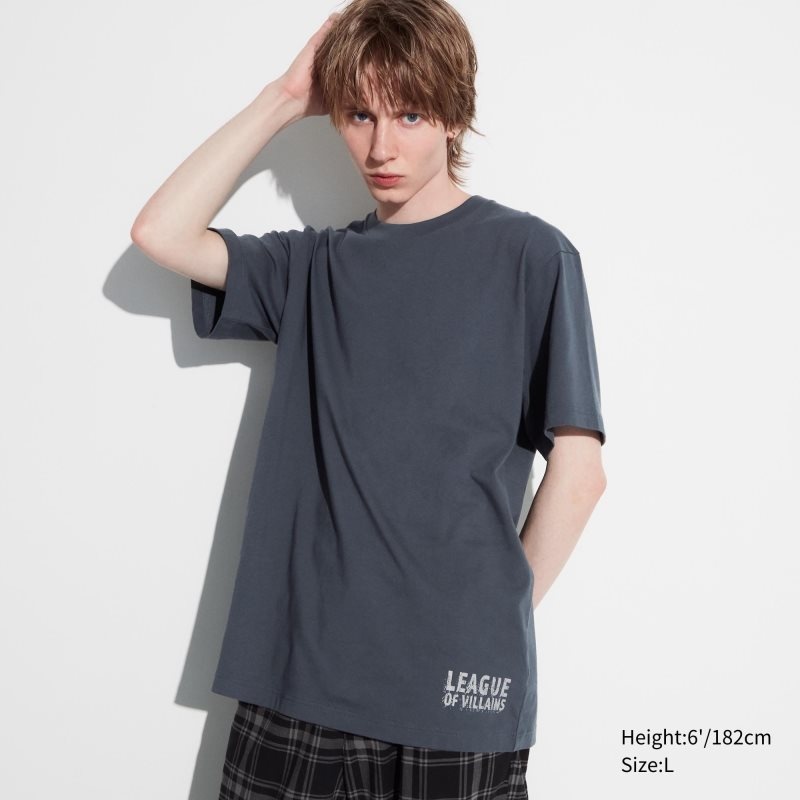 Camiseta Uniqlo My Hero Academia Ut Short-sleeve Graphic Hombre Gris | 8874487
