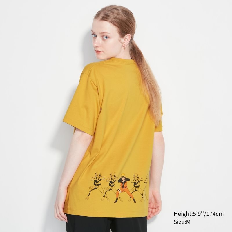 Camiseta Uniqlo Naruto Ut Short-sleeve Graphic Naruto Uzumaki Hombre Amarillo | 3715105