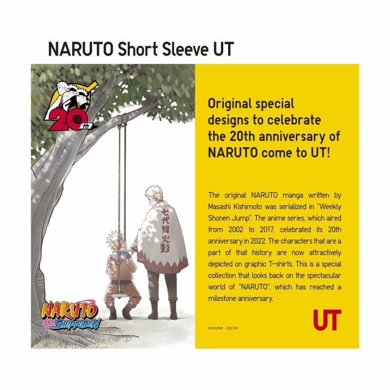 Camiseta Uniqlo Naruto Ut Short-sleeve Graphic Naruto Uzumaki Hombre Amarillo | 3715105