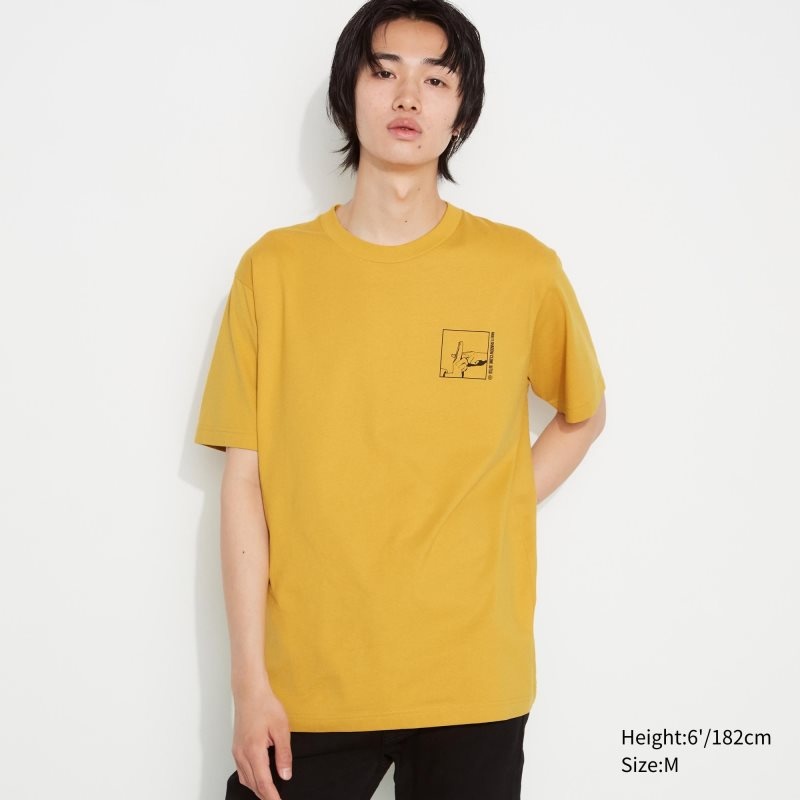 Camiseta Uniqlo Naruto Ut Short-sleeve Graphic Naruto Uzumaki Hombre Amarillo | 3715105