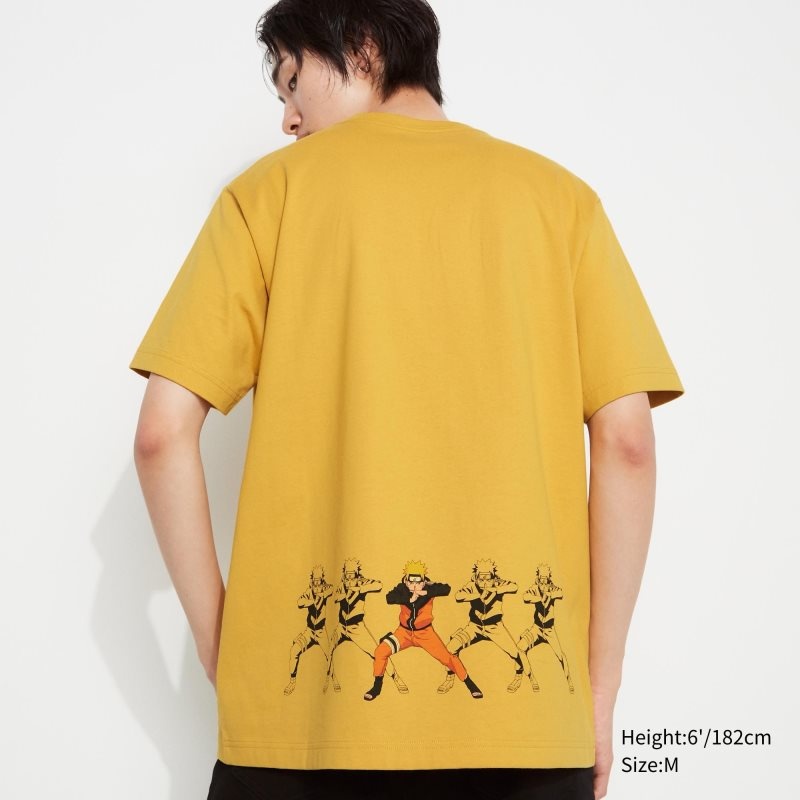Camiseta Uniqlo Naruto Ut Short-sleeve Graphic Naruto Uzumaki Hombre Amarillo | 3715105