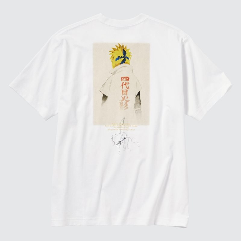 Camiseta Uniqlo Naruto Ut Short-sleeve Graphic Minato Namikaze Hombre Blancas | 9464384