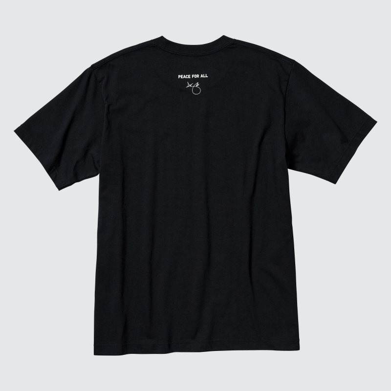 Camiseta Uniqlo PEACE FOR ALL Short-Sleeve Graphic Adam Scott Hombre Negras | 2444004
