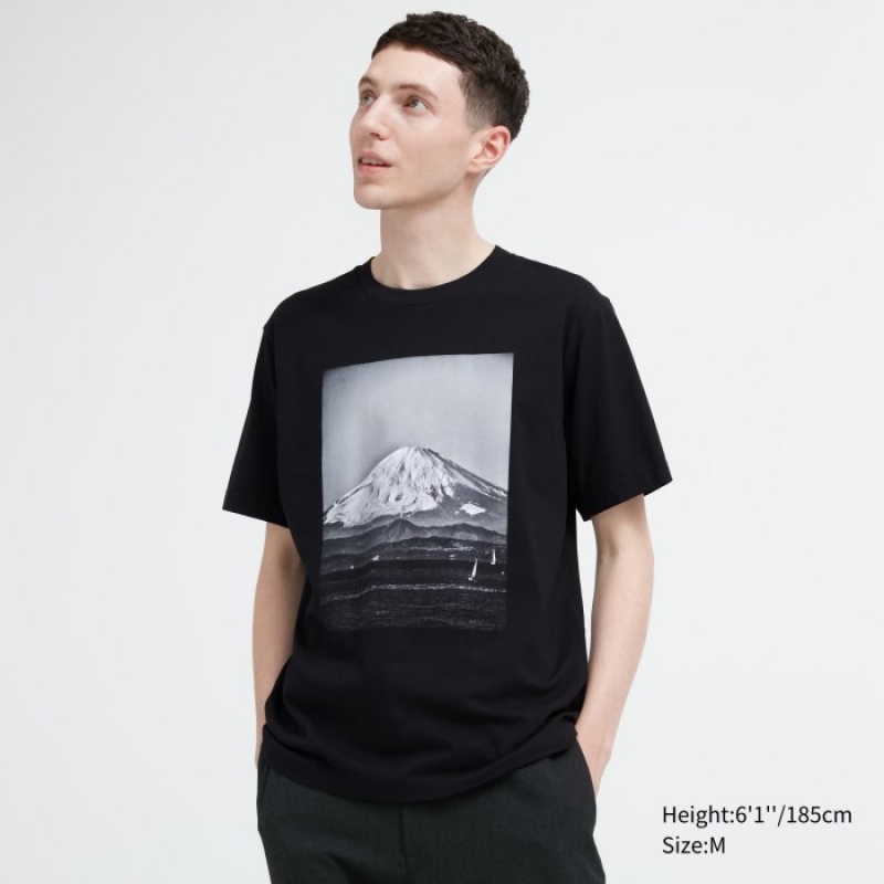Camiseta Uniqlo PEACE FOR ALL Short-Sleeve Graphic Daido Moriyama Mujer Negras | 204213