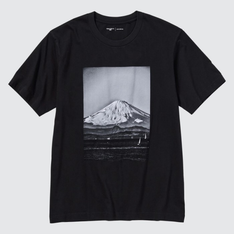 Camiseta Uniqlo PEACE FOR ALL Short-Sleeve Graphic Daido Moriyama Mujer Negras | 204213