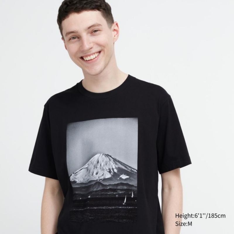 Camiseta Uniqlo PEACE FOR ALL Short-Sleeve Graphic Daido Moriyama Mujer Negras | 204213