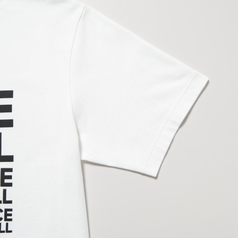Camiseta Uniqlo PEACE FOR ALL Short-Sleeve Graphic Kashiwa Sato Mujer Blancas | 7081175