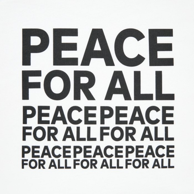 Camiseta Uniqlo PEACE FOR ALL Short-Sleeve Graphic Kashiwa Sato Mujer Blancas | 7081175