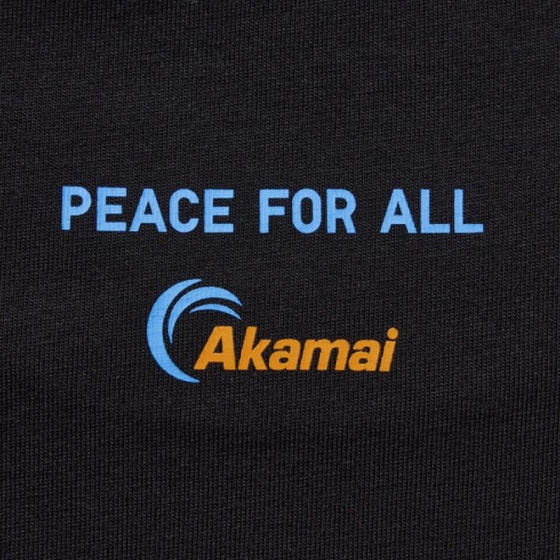 Camiseta Uniqlo PEACE FOR ALL Short-Sleeve Graphic Akamai Mujer Negras | 6620910