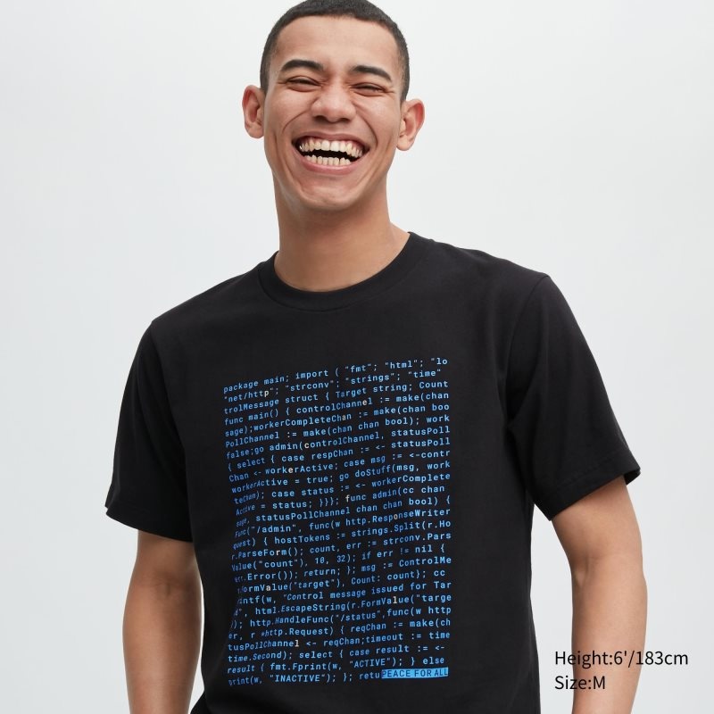 Camiseta Uniqlo Peace For All Akamai Short-sleeve Graphic Hombre Negras | 3649700