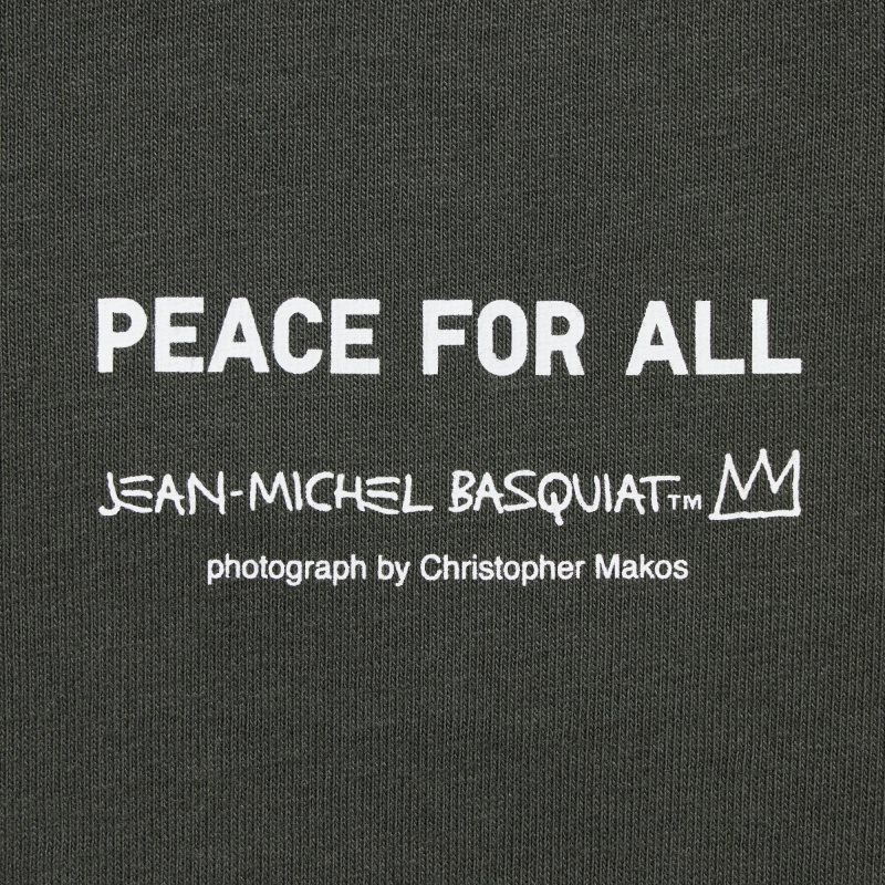 Camiseta Uniqlo Peace For All Basquiat Short-sleeve Graphic Hombre Gris | 6636380