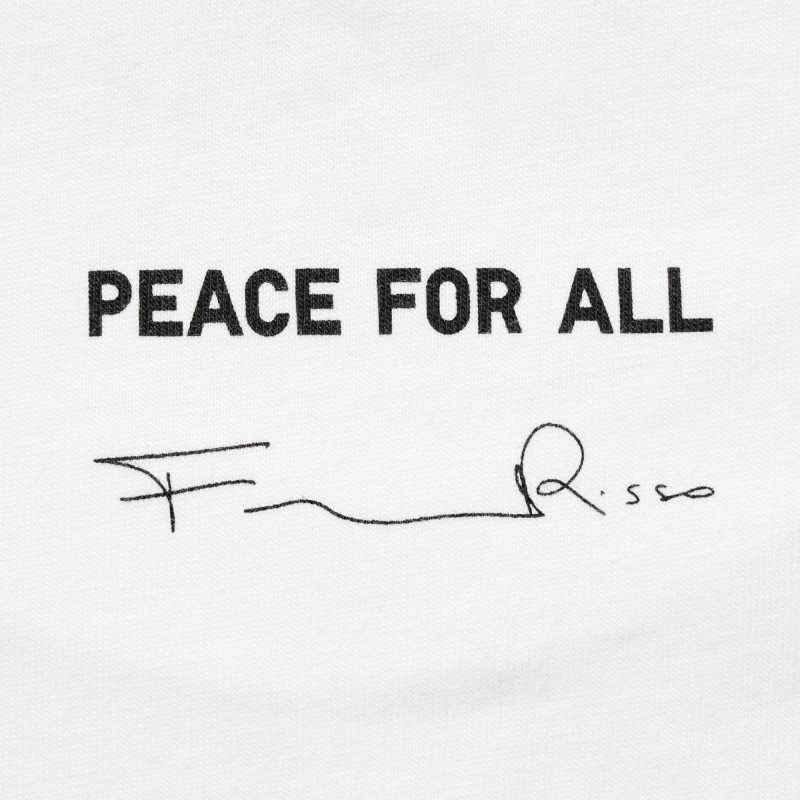 Camiseta Uniqlo Peace For All Francesco Risso Short-sleeve Graphic Hombre Blancas | 7186410