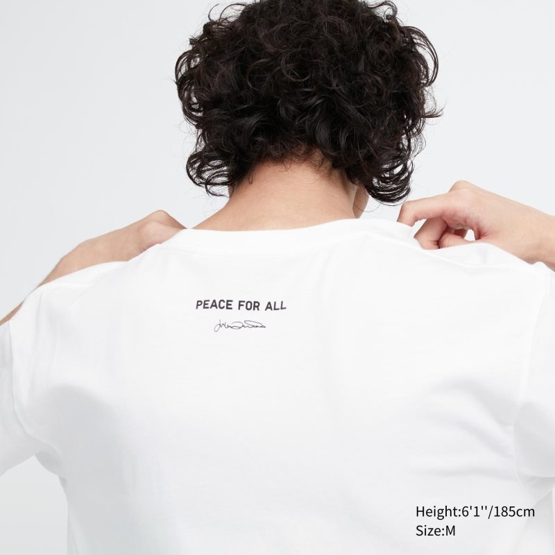 Camiseta Uniqlo Peace For All Julian Opie Short-sleeve Graphic Hombre Blancas | 3981640