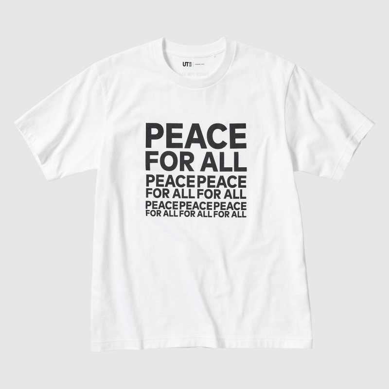 Camiseta Uniqlo Peace For All Kashiwa Sato Short-sleeve Graphic Hombre Blancas | 9293974