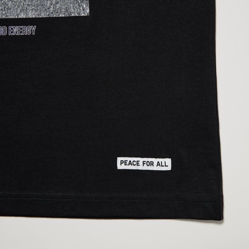 Camiseta Uniqlo Peace For All Kosuke Kawamura Short-sleeve Graphic Hombre Negras | 2285126