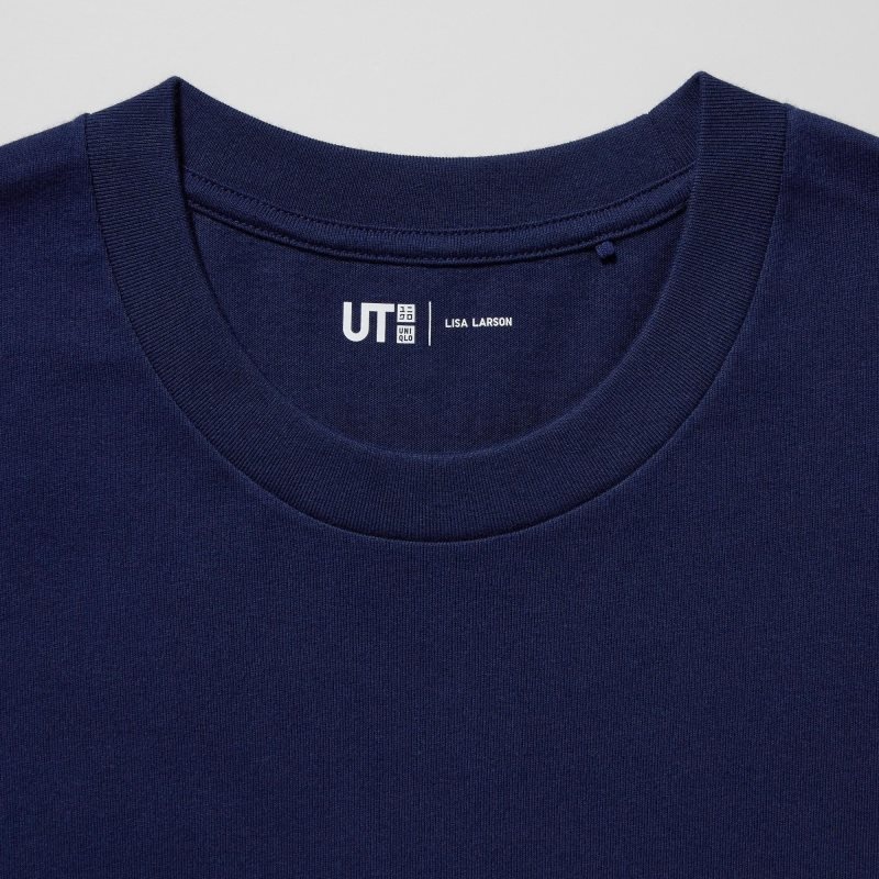 Camiseta Uniqlo Peace For All Lisa Larson Short-sleeve Graphic Hombre Azul Marino | 7271539