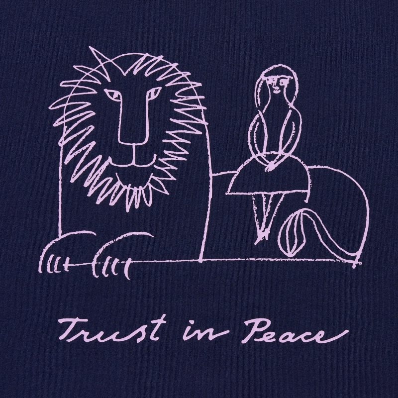 Camiseta Uniqlo Peace For All Lisa Larson Short-sleeve Graphic Hombre Azul Marino | 7271539