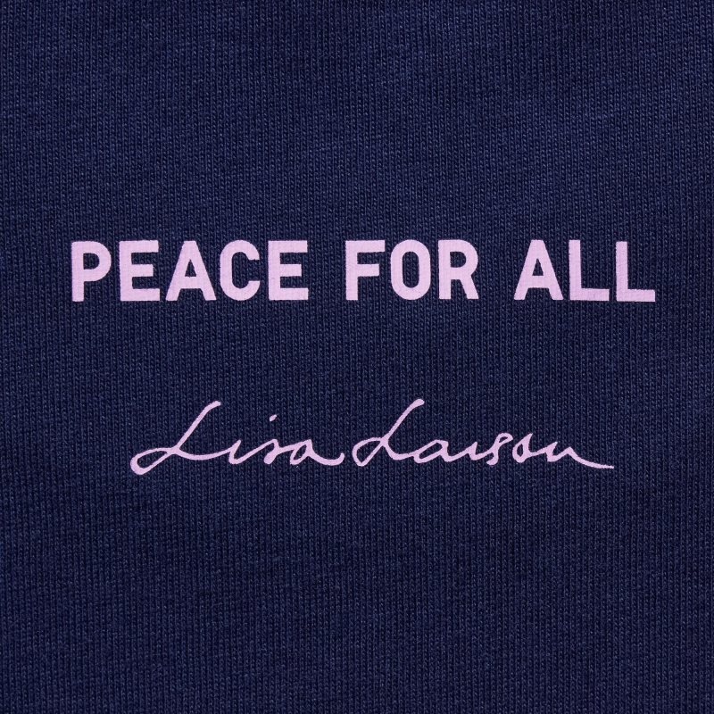 Camiseta Uniqlo Peace For All Lisa Larson Short-sleeve Graphic Hombre Azul Marino | 7271539