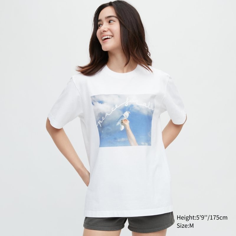 Camiseta Uniqlo Peace For All Magnum Photos Short-sleeve Graphic Hombre Blancas | 7236922