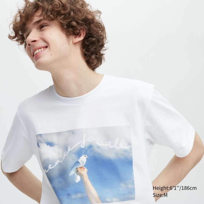 Camiseta Uniqlo Peace For All Magnum Photos Short-sleeve Graphic Hombre Blancas | 7236922