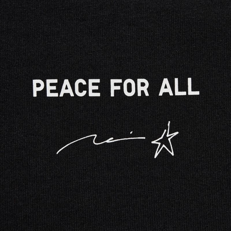 Camiseta Uniqlo Peace For All Short-sleeve Graphic Rei Inamoto Hombre Negras | 3329746