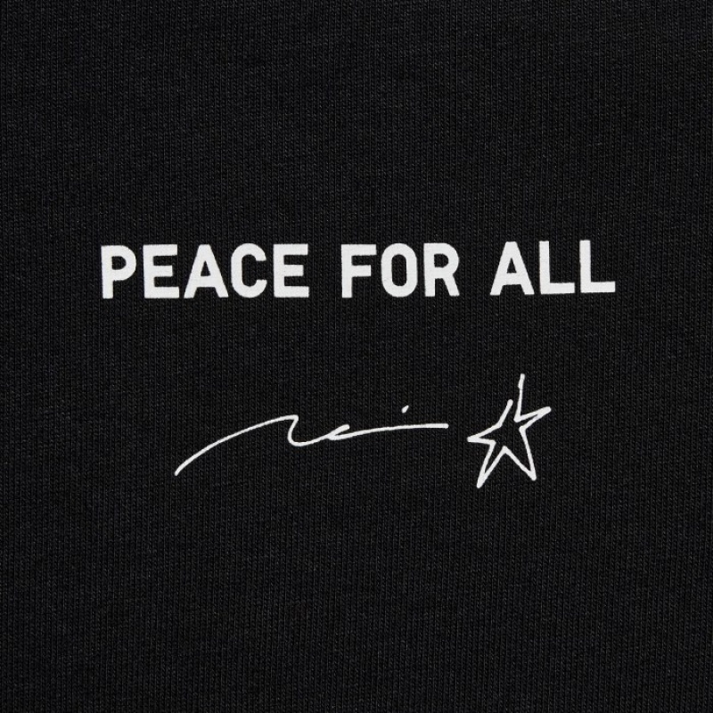 Camiseta Uniqlo Peace For All Short-sleeve Graphic Rei Inamoto Mujer Negras | 6511387