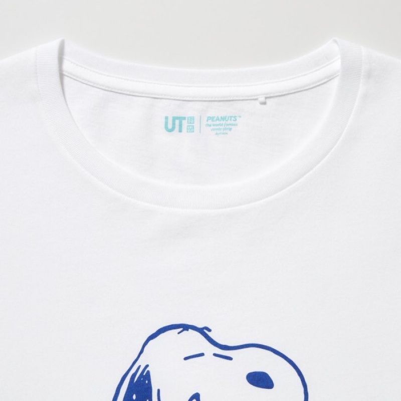 Camiseta Uniqlo Peanuts Hawaii UT Short-Sleeve Mujer Blancas | 7936040