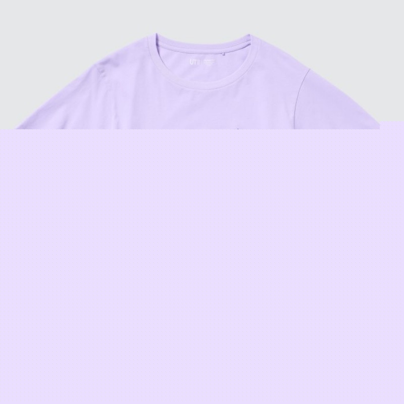 Camiseta Uniqlo Peanuts Hawaii UT Short-Sleeve Mujer Moradas | 1624509