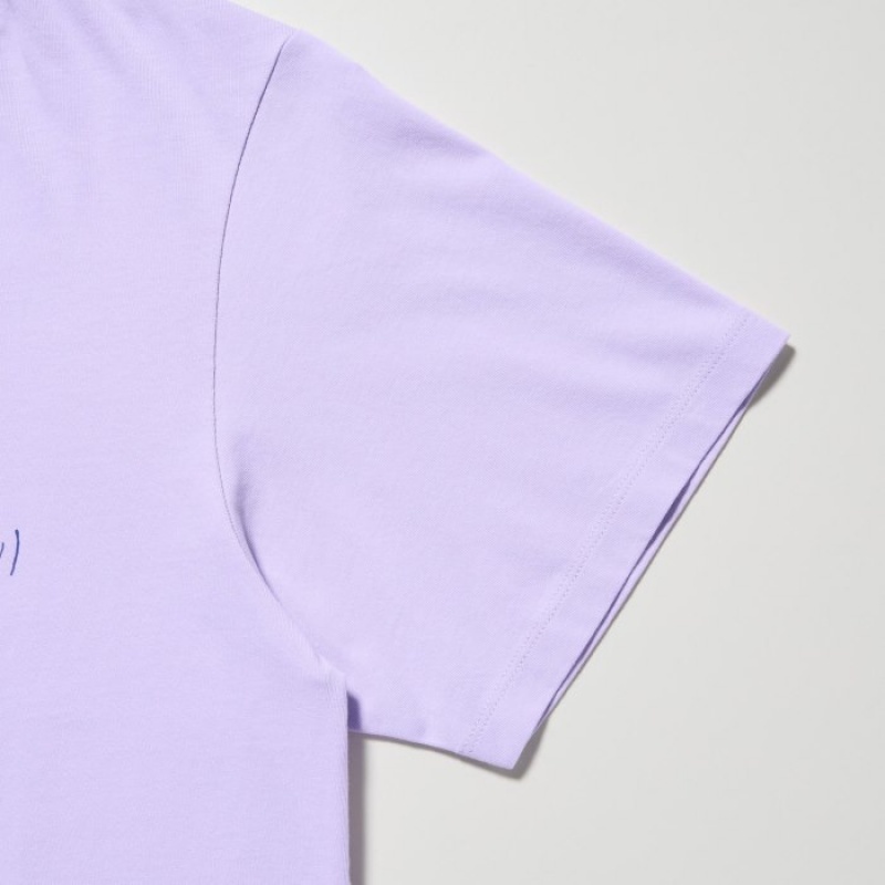 Camiseta Uniqlo Peanuts Hawaii UT Short-Sleeve Mujer Moradas | 1624509