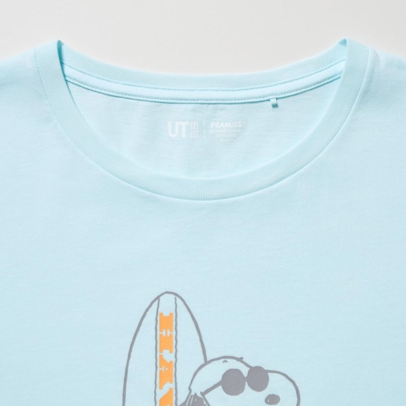 Camiseta Uniqlo Peanuts Hawaii UT Short-Sleeve Mujer Verde | 1078345
