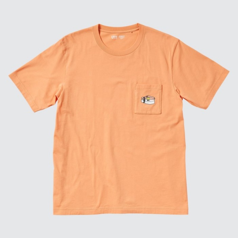 Camiseta Uniqlo Peanuts Hawaii UT Short Sleeve Mujer Naranjas | 2237235