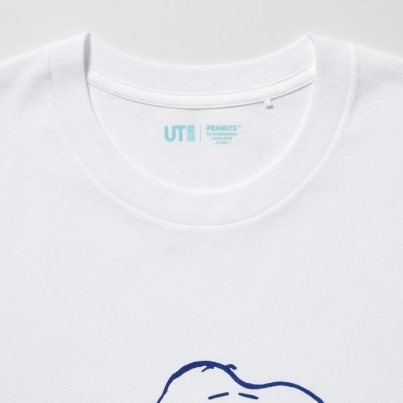 Camiseta Uniqlo Peanuts Hawaii UT Short Sleeve Mujer Blancas | 2699426