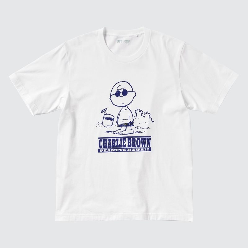 Camiseta Uniqlo Peanuts Hawaii Ut Short Sleeve Graphic Hombre Blancas | 7753820