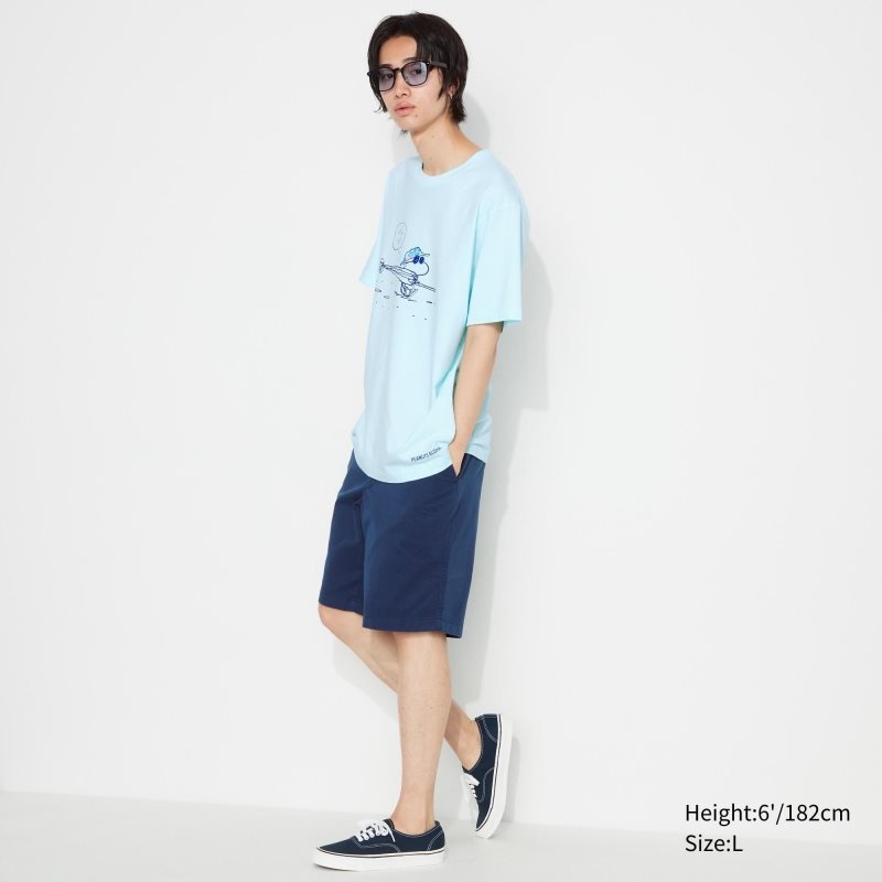 Camiseta Uniqlo Peanuts Hawaii Ut Short Sleeve Graphic Hombre Verde | 163972