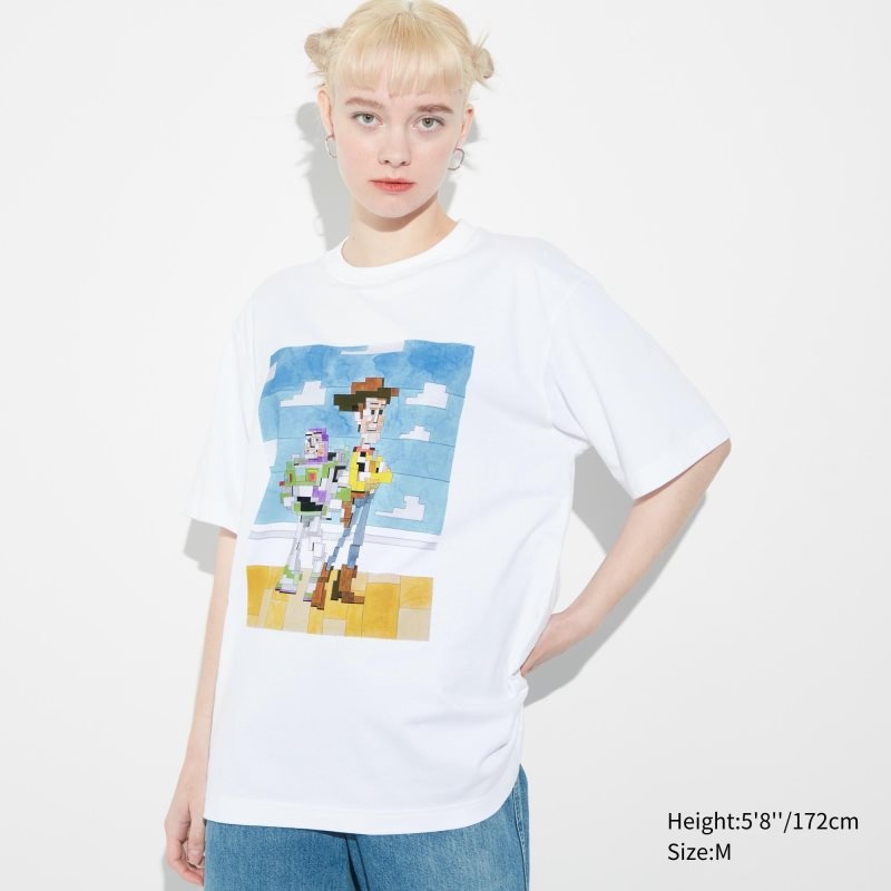Camiseta Uniqlo Pixar Art Ut Short-sleeve Graphic Adam Lister Hombre Blancas | 1072946