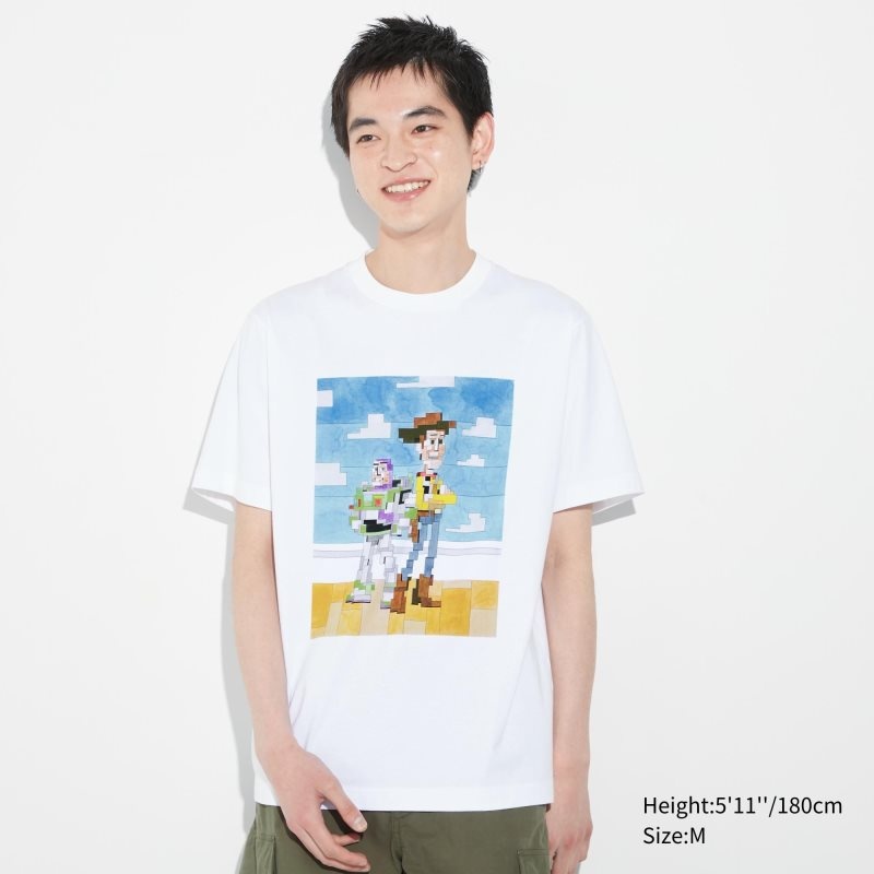 Camiseta Uniqlo Pixar Art Ut Short-sleeve Graphic Adam Lister Hombre Blancas | 1072946