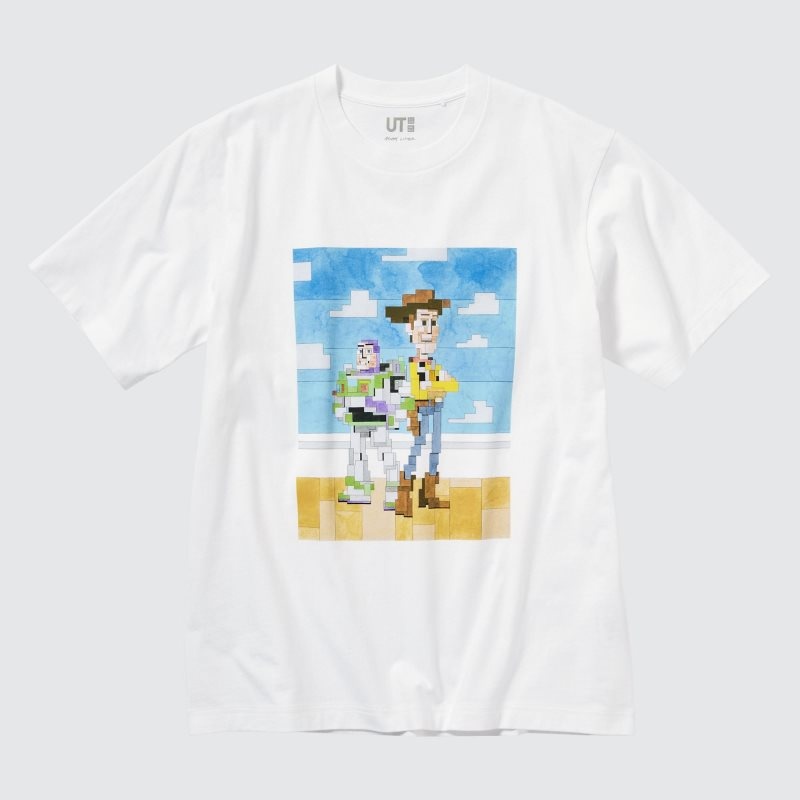 Camiseta Uniqlo Pixar Art Ut Short-sleeve Graphic Adam Lister Hombre Blancas | 1072946