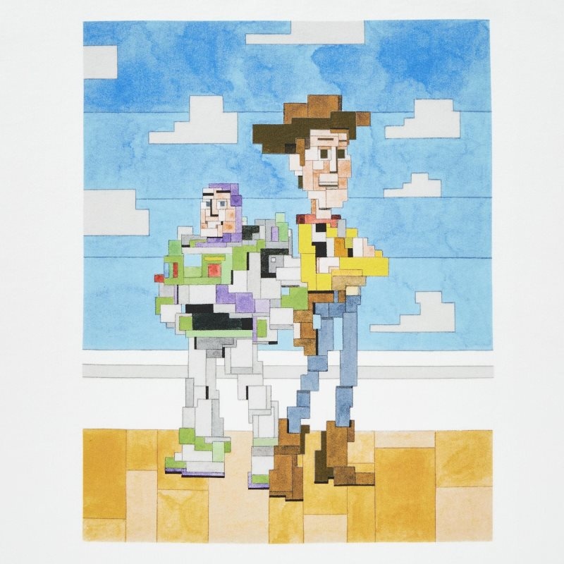 Camiseta Uniqlo Pixar Art Ut Short-sleeve Graphic Adam Lister Hombre Blancas | 1072946