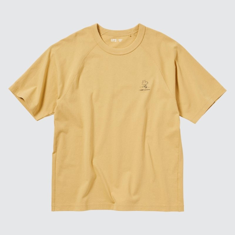 Camiseta Uniqlo Retro Peanuts Ut Oversized Short-sleeve Graphic Hombre Amarillo | 6425689