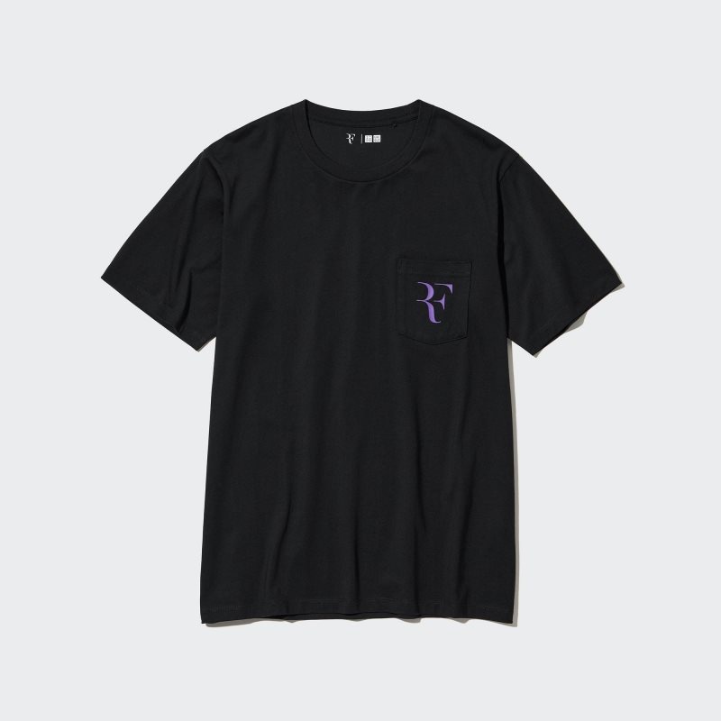 Camiseta Uniqlo Rf Short-sleeve Graphic Hombre Negras | 7307539