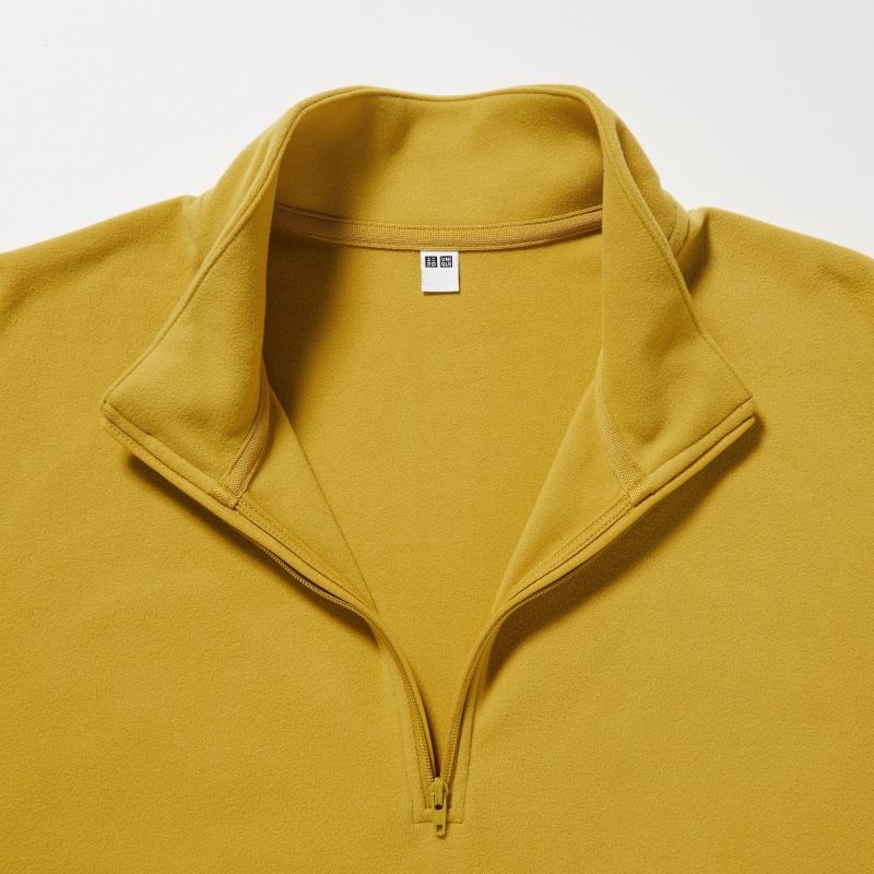 Camiseta Uniqlo Smooth Fleece Half-zip Hombre Amarillo | 1243369