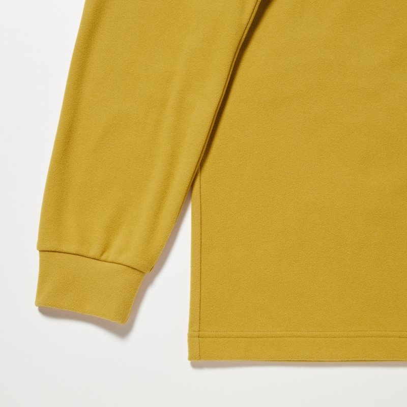 Camiseta Uniqlo Smooth Fleece Half-zip Hombre Amarillo | 1243369