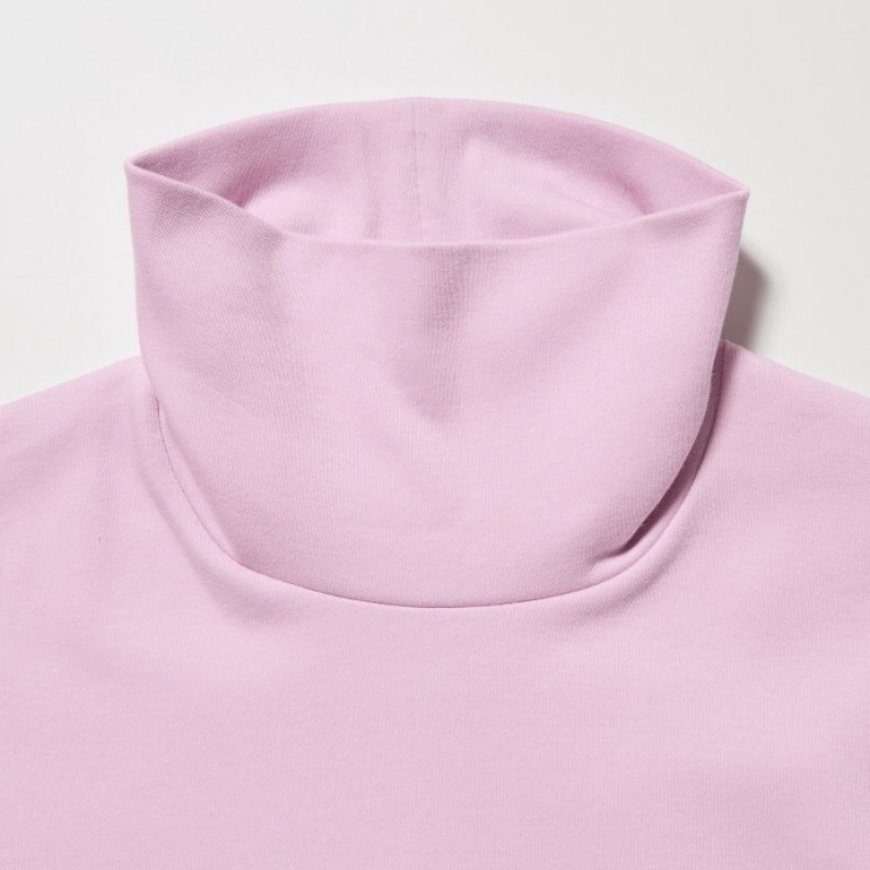 Camiseta Uniqlo Smooth Stretch Cotton Turtleneck Long-Sleeve Mujer Blancas | 5762276